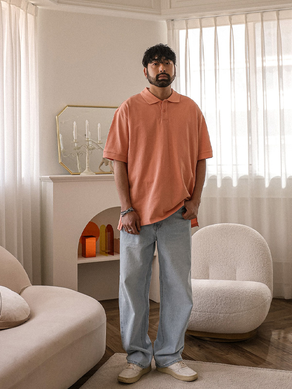 (XL-6XL)<br>사모카토 半袖襟Tシャツ