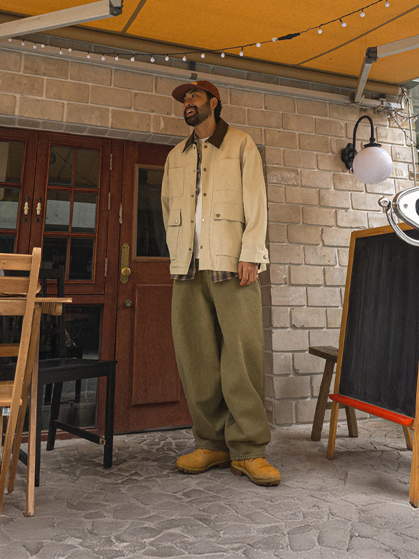 코틀라스 ワイドフィット 綿パンツ A-108