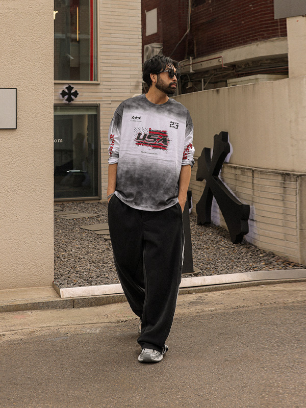 (L-4XL)<br>나바시노 セミワイドフィット バンディングパンツ 701