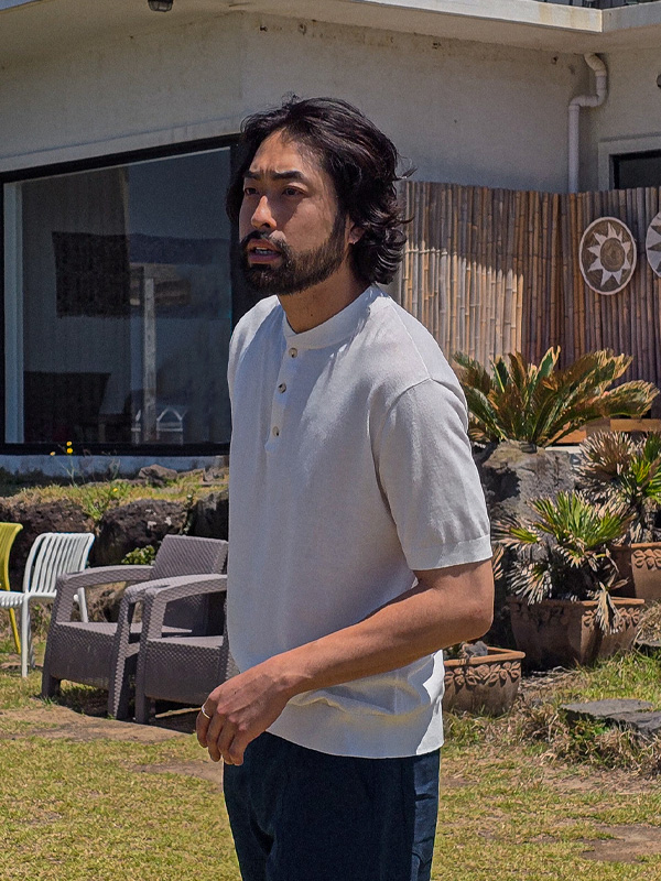 (L-5XL)<BR>모타사다 ヘンリーネック 半袖のニット DT5019<BR><B><FONT COLOR=