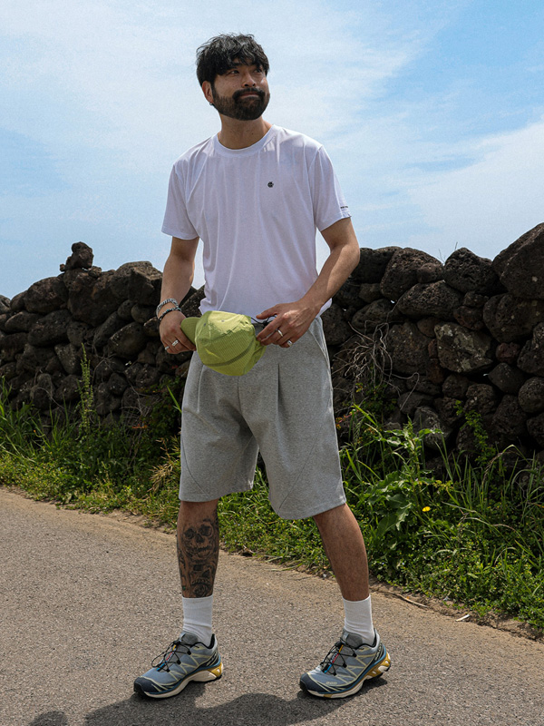 (L-6XL)<br>판타노즈 機能性 メッシュ半袖Tシャツ T028<br><font color=