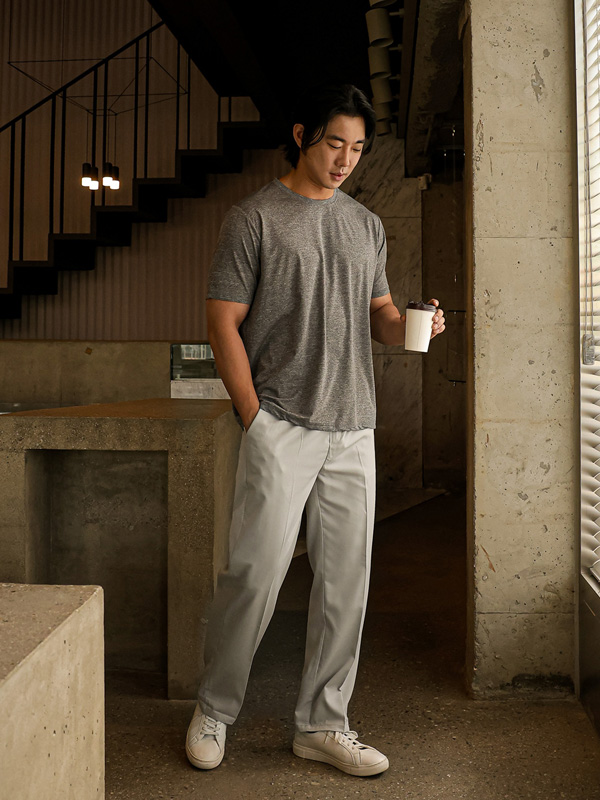 (M-6XL)<br>クールな 촉감 機能性 半そでティー<br><font color=