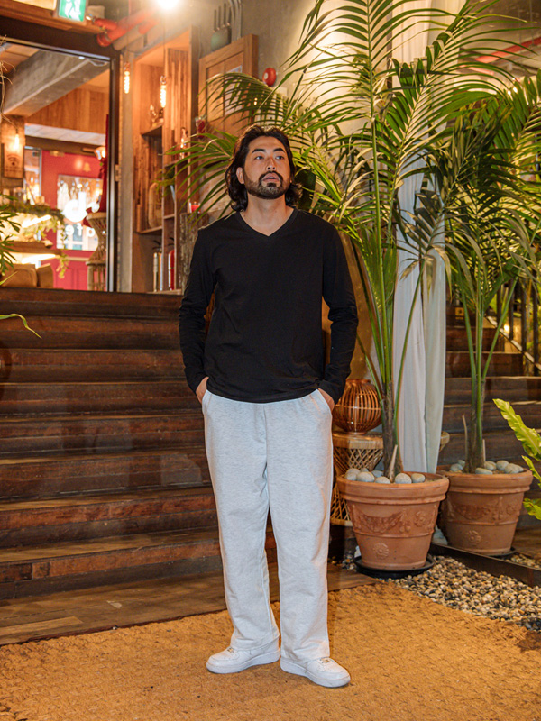 (M-5XL)<br>기본충실 V넥 ティーシャツ