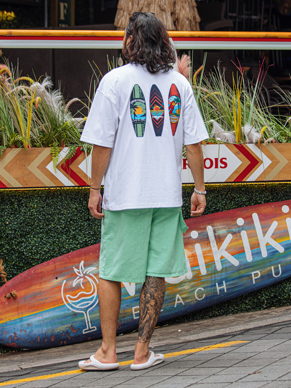 (L-5XL)<br>서핑랩 半そでティー(バイオプロセッシング)