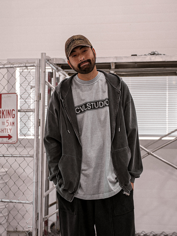 (M-5XL)<BR>파라나토 顔料 フードジップアップ