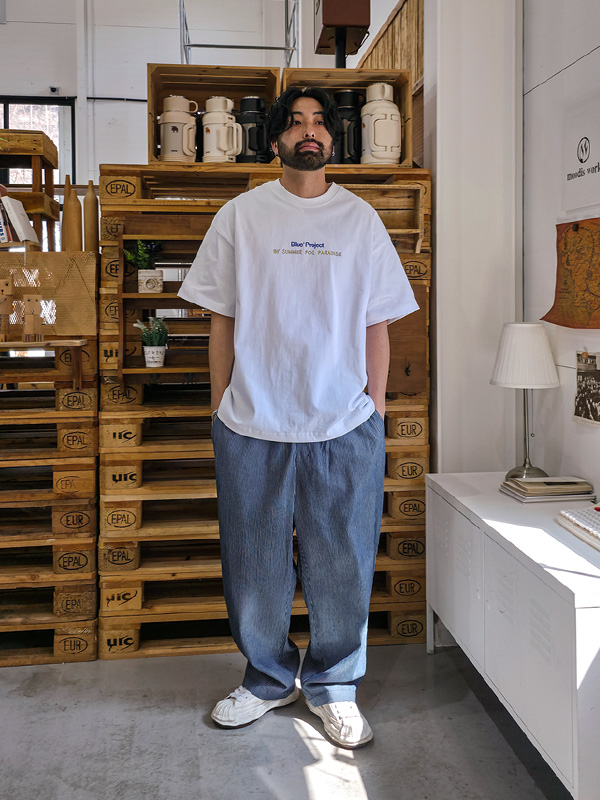 (XL-6XL)<br>카초라 セミワイドフィット デニムバンディングパンツ