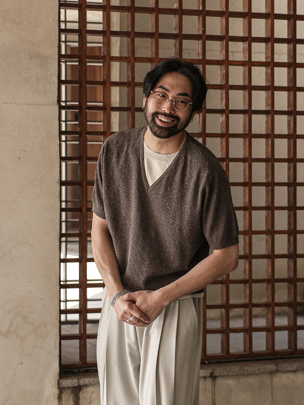 마오바르 リネン 半袖のニット