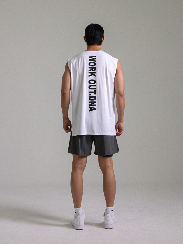 (XL-5XL)<br>워크아웃디엔에이 モダルノースリーブ<br><font color="#072c81"><B>[ W.DNA ]</B></font>