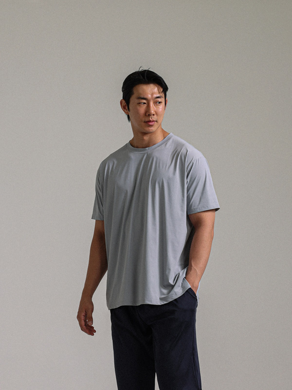(M-6XL)<br>시미스터 クレオラ 冷却用半袖Tee(サイド·スリット)<br><font color="#072c81"><B>[ W.DNA ]</B></font>