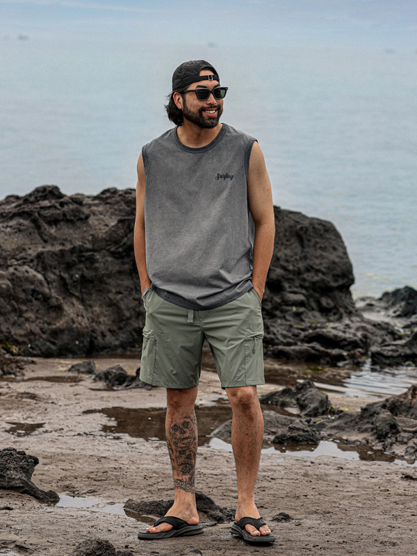 (XL-6XL)<BR>무킨퍼 顔料 袖なし