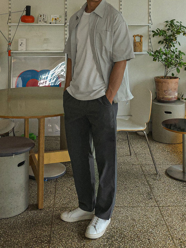 (L-6XL)<BR>쿠차보 クーリングバンディングパンツ(標準フィット/ワイドフィット/조거)<br><font color="#fb5ec9"><B>[1+1]</B></font>