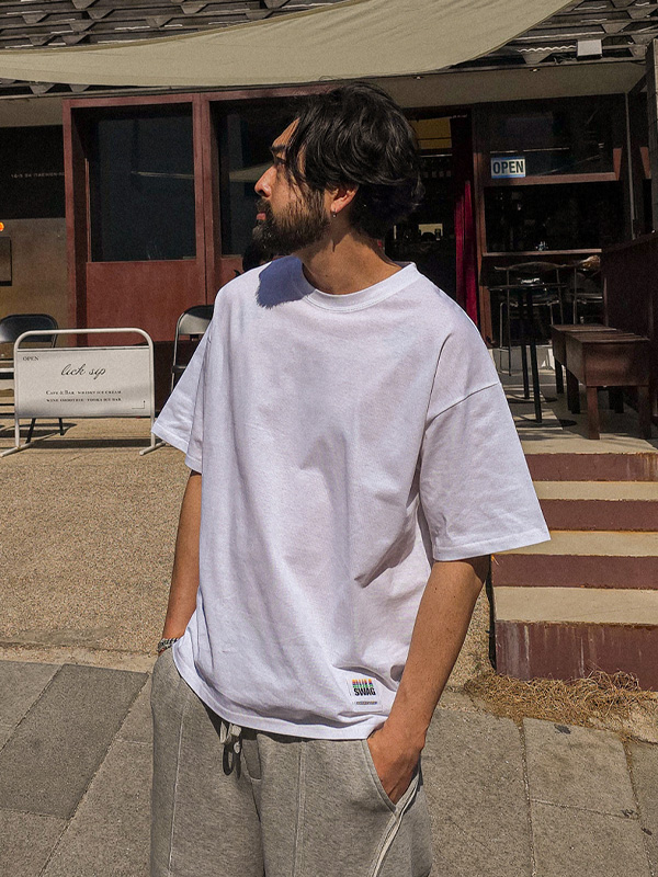 (L-5XL)<br>스웨그패치 半そでティー