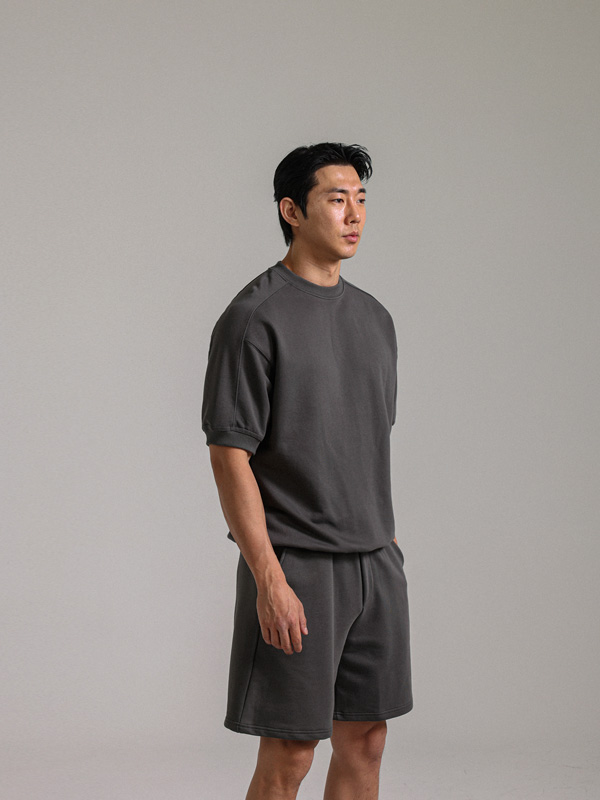 [SET](XL-6XL)<BR>토비나 半袖マンツーマン+타라크 バンディング半ズボン<br><font color="#072c81"><B>[ W.DNA ]</B></font>