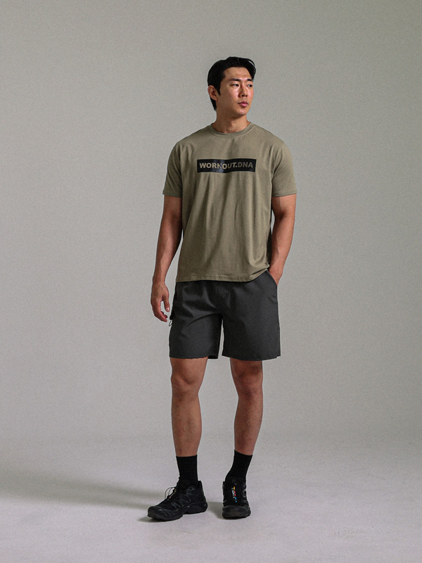 (L-5XL)<BR>바바킨 バンディング·カーゴ 레깅스반바지<br><font color="#072c81"><B>【 W.DNA 】</B></font>