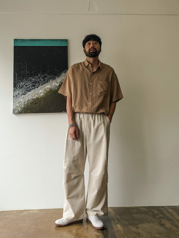 (XL-6XL)<br>모이라나 リネン半袖シャツ N015