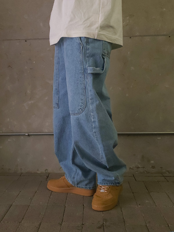 디레이크 커브드 デニムバンディングパンツ