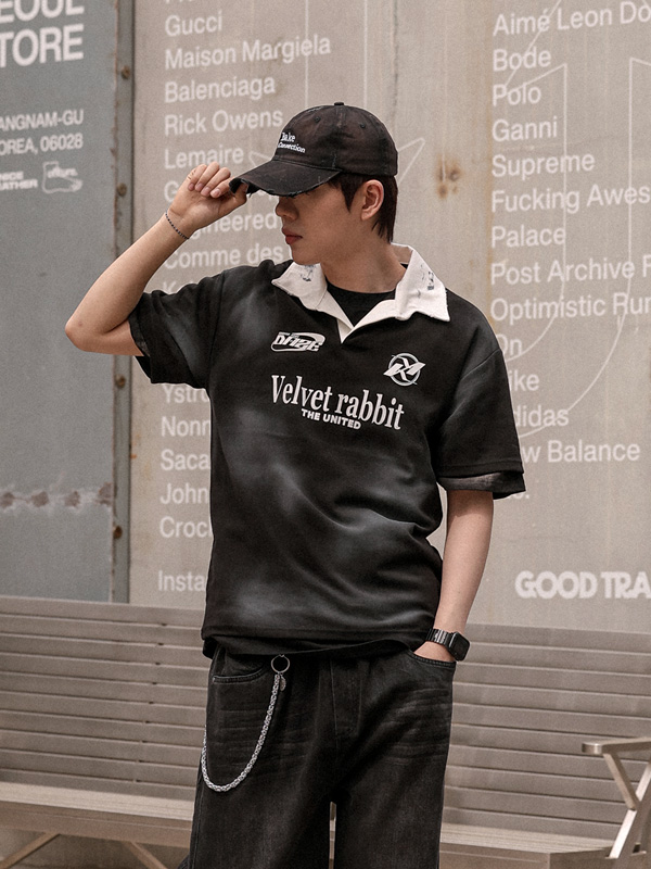 라말바이 半袖襟Tシャツ