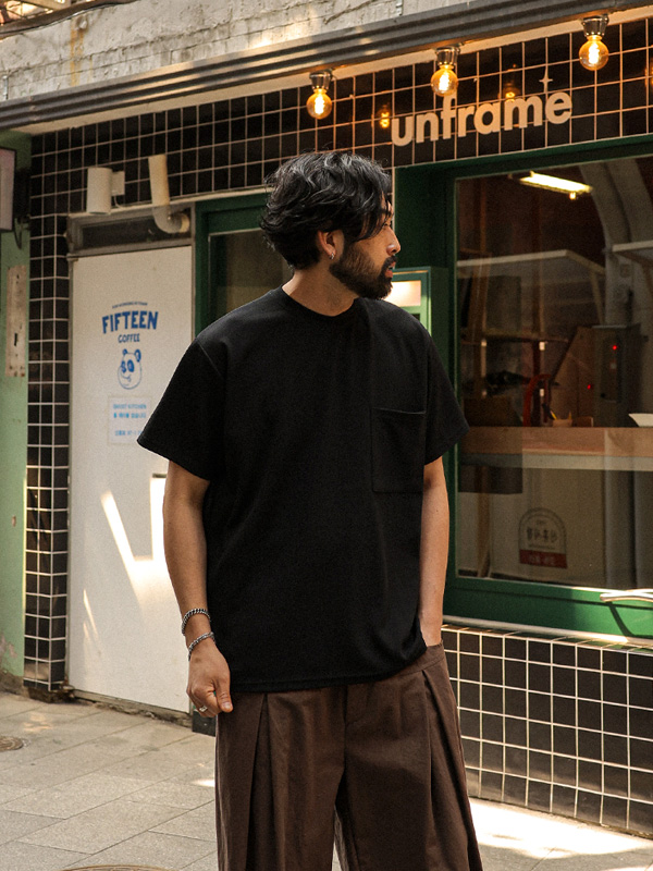 (L-7XL)<BR>라콘타 ポケット半袖Tシャツ<br><font color=