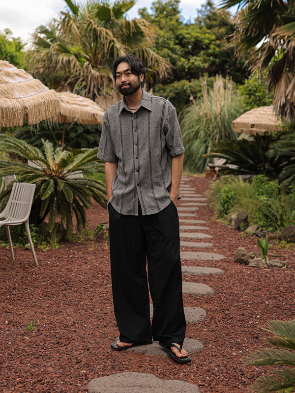 (L-6XL)<br>포엘러 ワッフル バンディングパンツ(標準フィット/ワイドフィット)