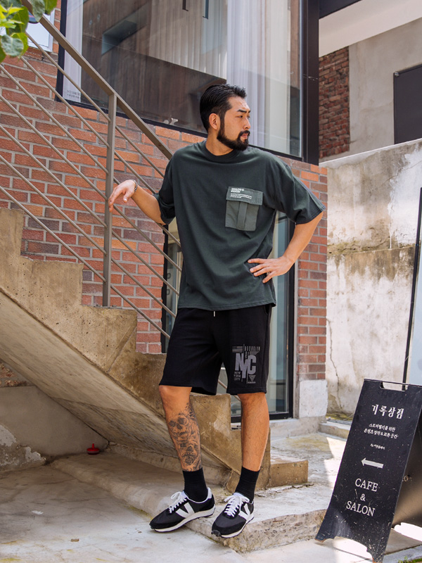 (M-4XL)<BR>아이다호 NYC バンディング半ズボン