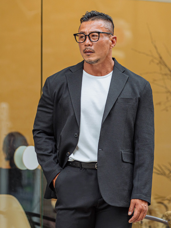 [SET](M-6XL)<BR>스무트 정장자켓+드릭스 スレックス