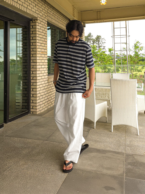 (M-4XL)<br>데이드림 セミワイドフィット リネンバンディングパンツ