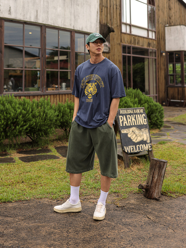 (L-5XL)<br>타이거킹 顔料 半そでティー T080