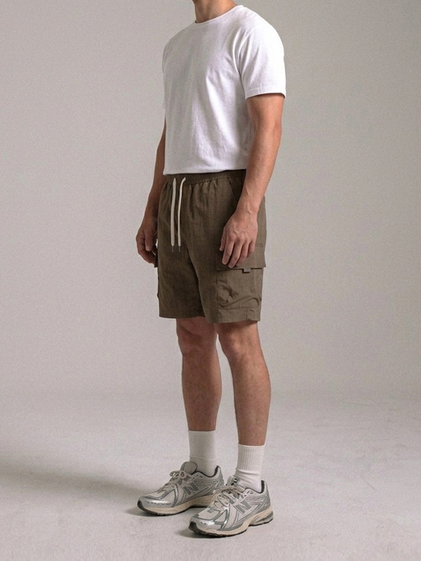 (L-4XL)<BR>히마람 カーゴバンディングショートパンツ