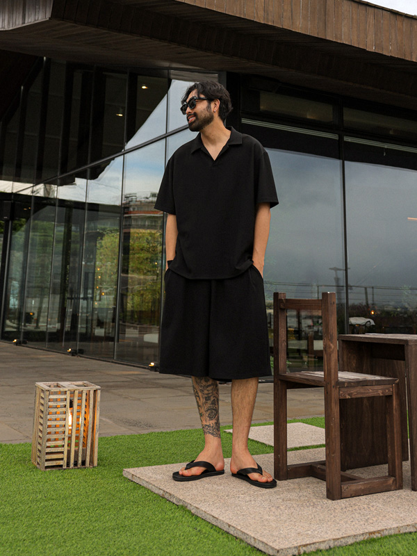 (L-7XL)<br>무티뉴 プリッツ 半袖襟Tシャツ S021-T