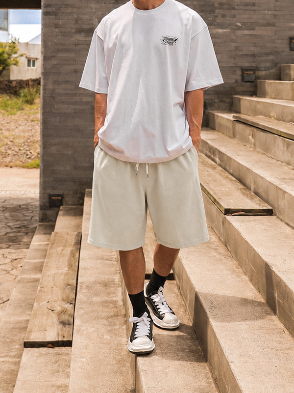 (L-5XL)<BR>모리티아 バンディング半ズボン
