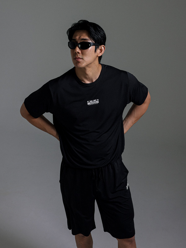[SET](XL-5XL)<BR>글라이딩 半そでティー + 어템프트 トレーニング ハーフパン