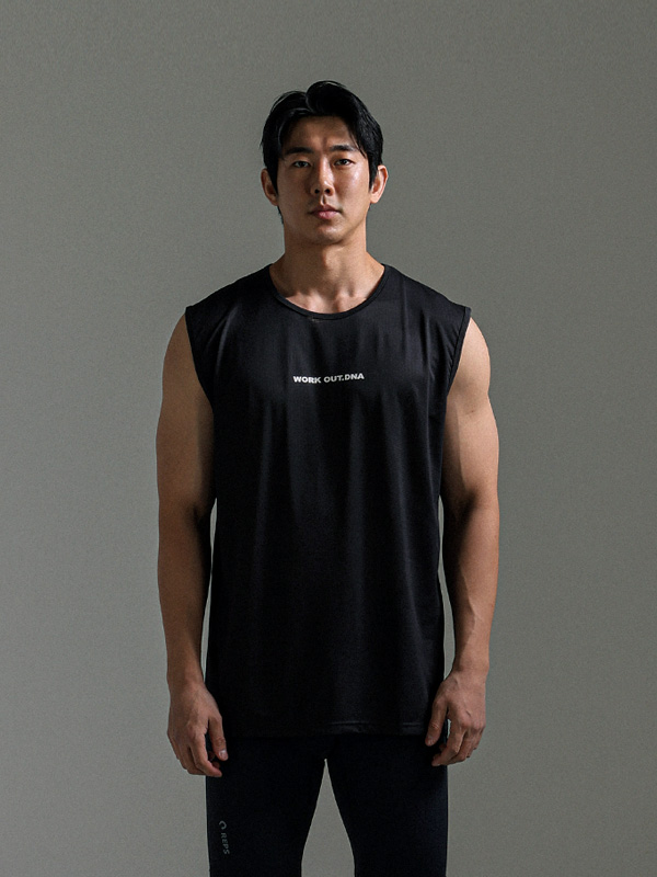 (L-2XL)<br>찰턴 쿨메쉬 袖なし<br><font color="#072c81"><B>[ W.DNA ]</B></font>