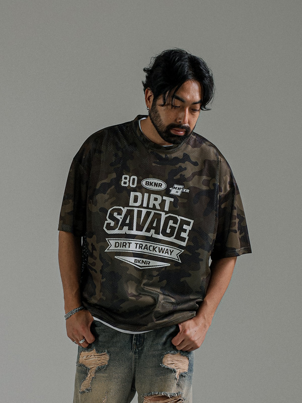 (XL-6XL)<br>로저바트 メッシュ半袖Tシャツ
