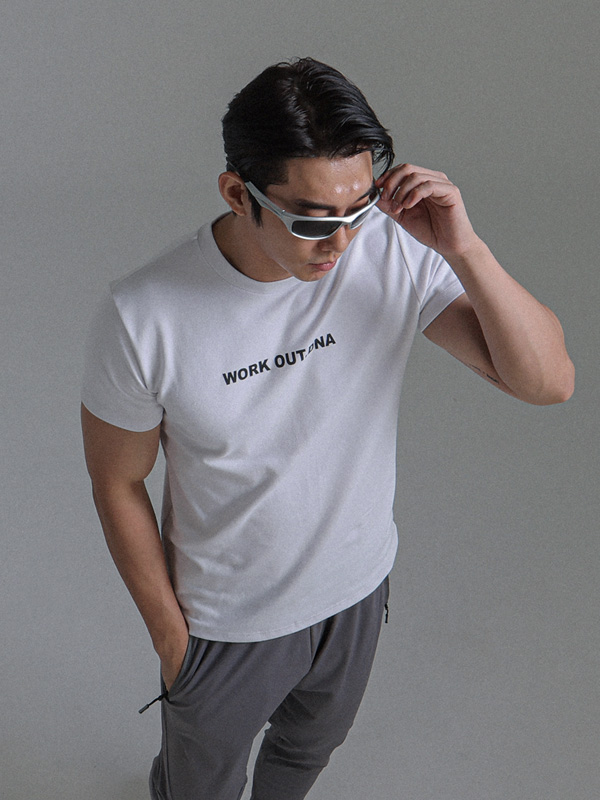 (L-6XL)<br>라나오 エコロン マッスルフィット半袖Tシャツ<br><font color="#072c81"><B>[ W.DNA ]</B></font>