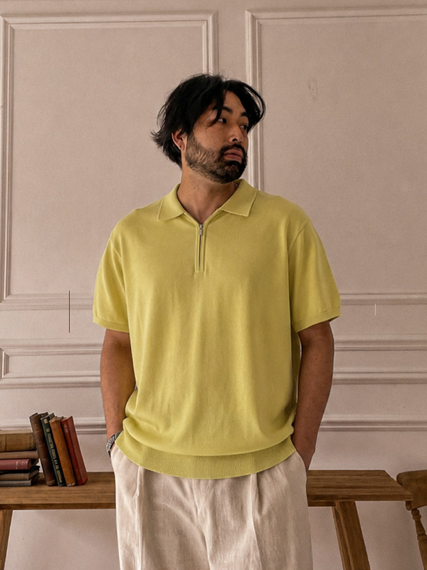 (L-5XL)<br>카사라노 カラー 半袖のニット