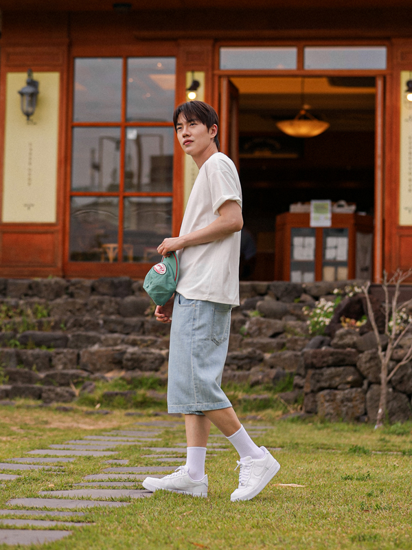 (S-6XL)<BR>코아테 リネン バミューダ 쿨데님반바지