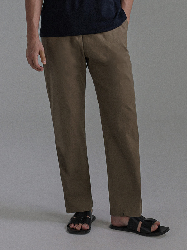 (L-6XL)<BR>루비노 숨멎핏 リネンバンディングパンツ(標準フィット)