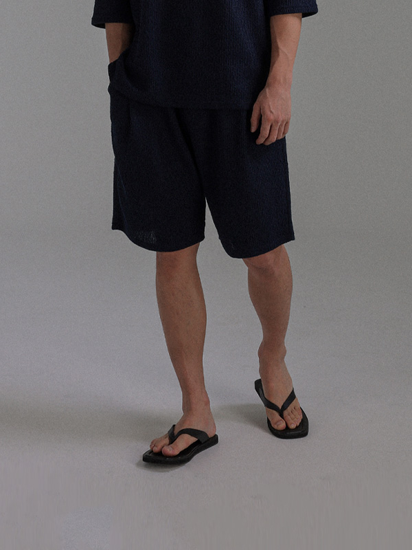 (XL-8XL)<br>타티아나 니트지 バンディング半ズボン