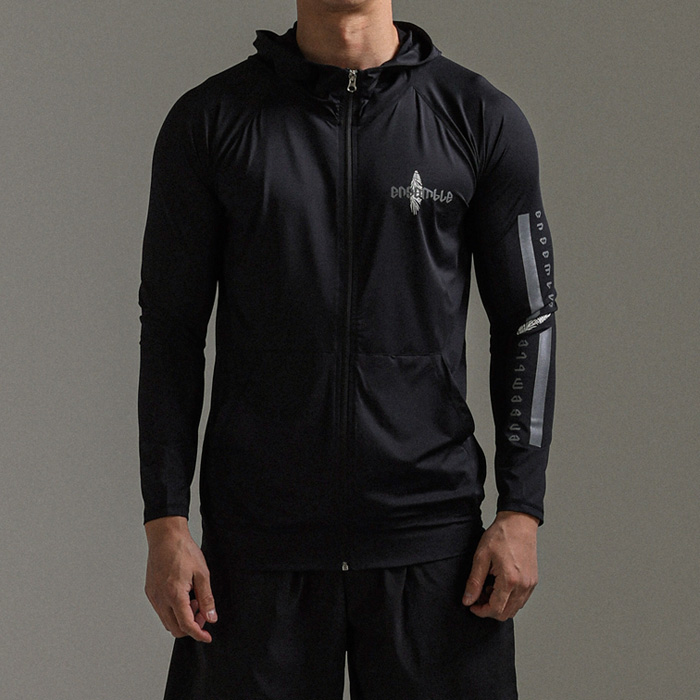 (L-5XL)<BR>カナリア 軽警備員 フードジップアップ