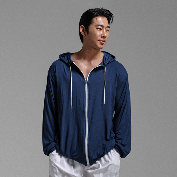 (M-5XL)<BR>훌라 ビーチ フードジップアップ