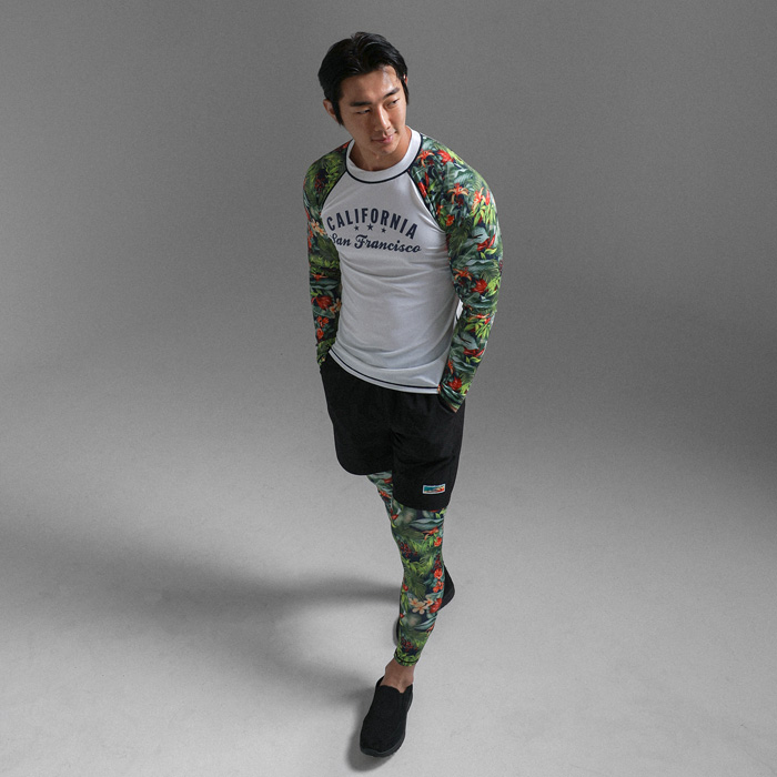 (M-4XL)<BR>フラワー 水レギンス