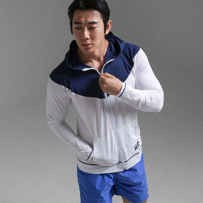(M-4XL)<BR>시몬 軽警備員 フードジップアップ