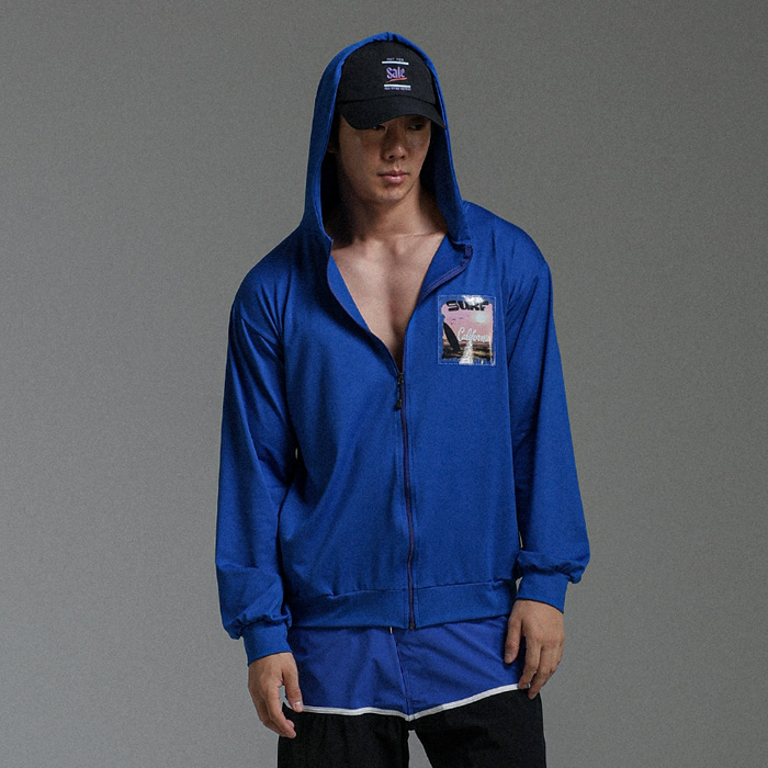 (L-5XL)<BR>코트나 フードジップアップ