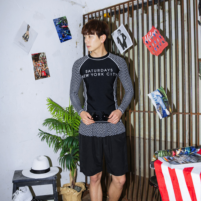 (M-3XL)<BR>다좋아 지그재그 스윔팬츠