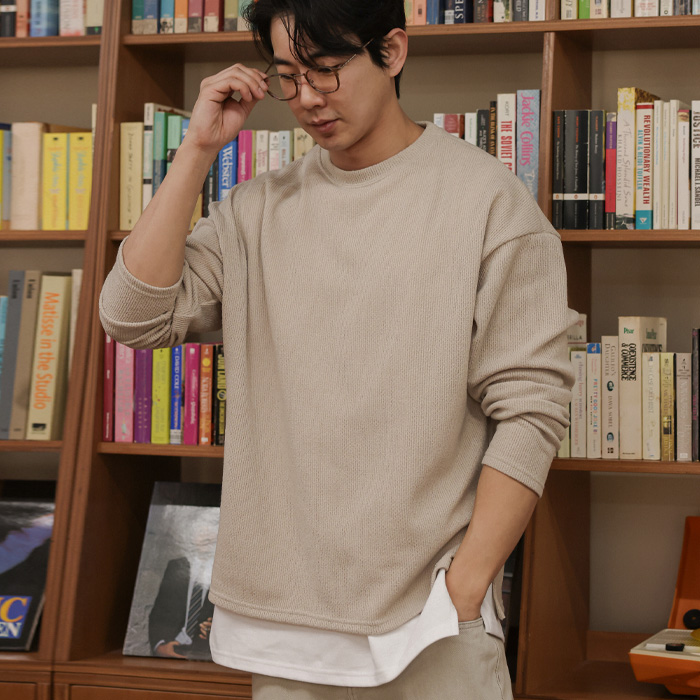 (XL-6XL)<br>엠브로스 リブニット<br><font color="#fb5ec9"><B>[1+1]</B></font>