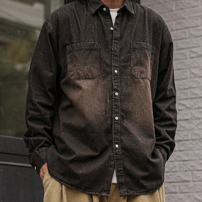 (L-4XL)<br>크런저 デニムシャツ 106