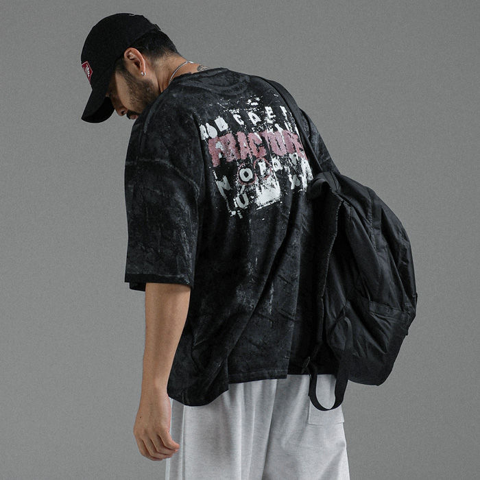 (L-5XL)<BR>로비니 ウォッシング 半そでティー