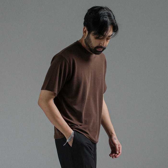 (M-4XL)<BR>코파리크 니트지 半そでティー