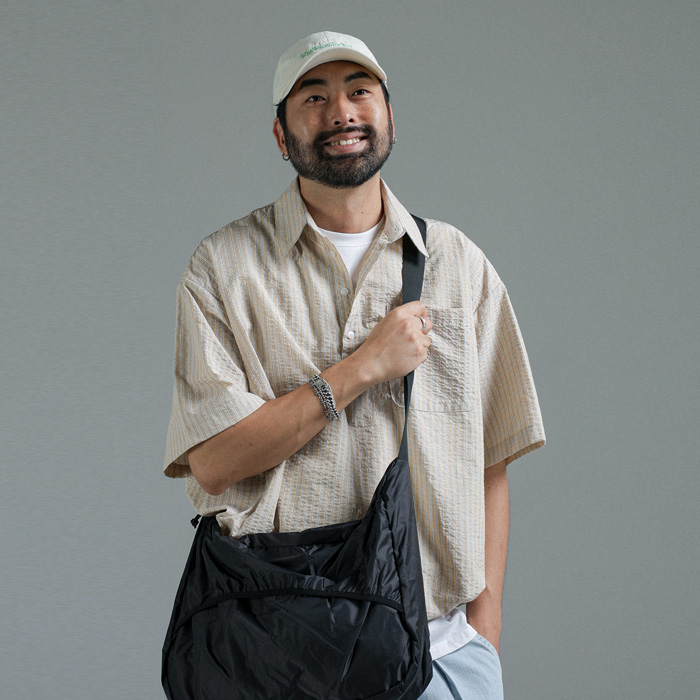토폴라 ストライプ 반오픈 半袖シャツ