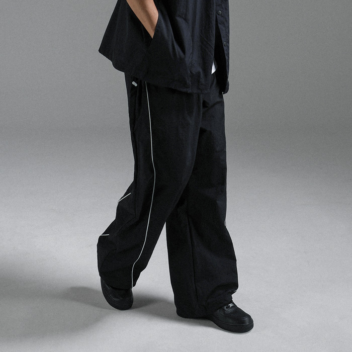 (L-4XL)<BR>차브타트 ワイドフィット 삥줄밴딩팬츠